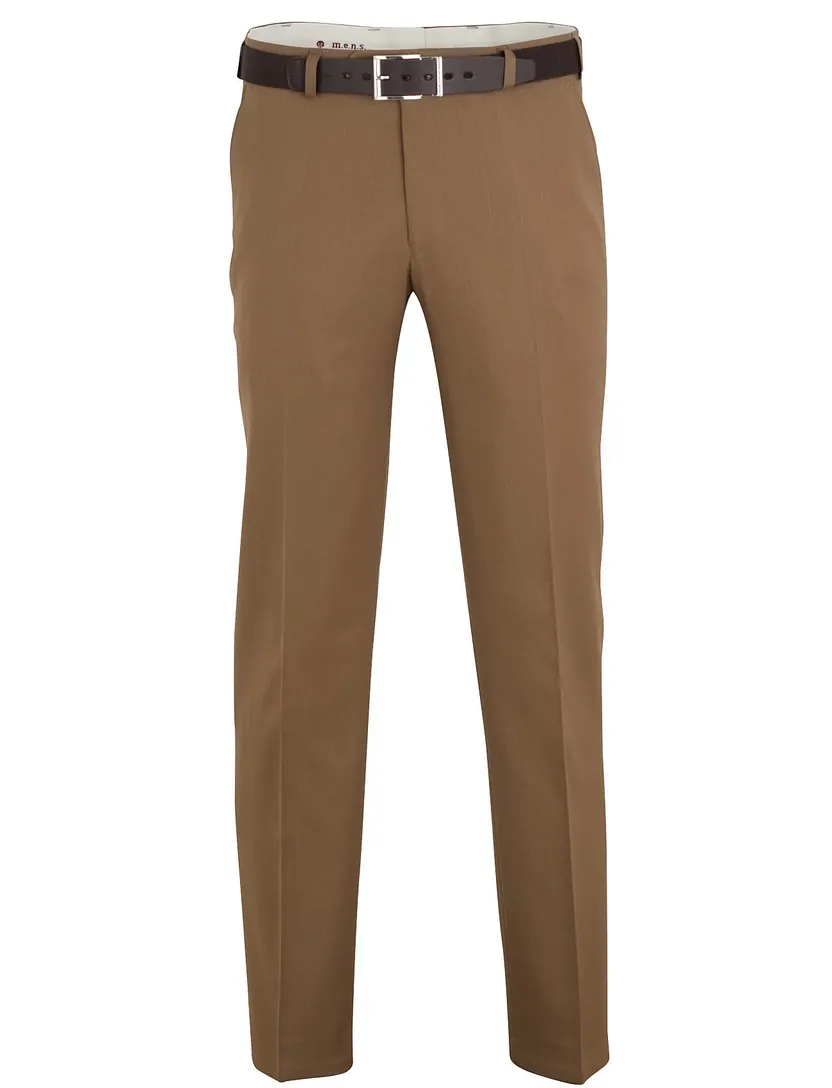 M.E.N.S broek flatfront camel Madrid