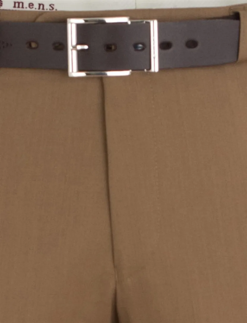 M.E.N.S broek flatfront camel Madrid