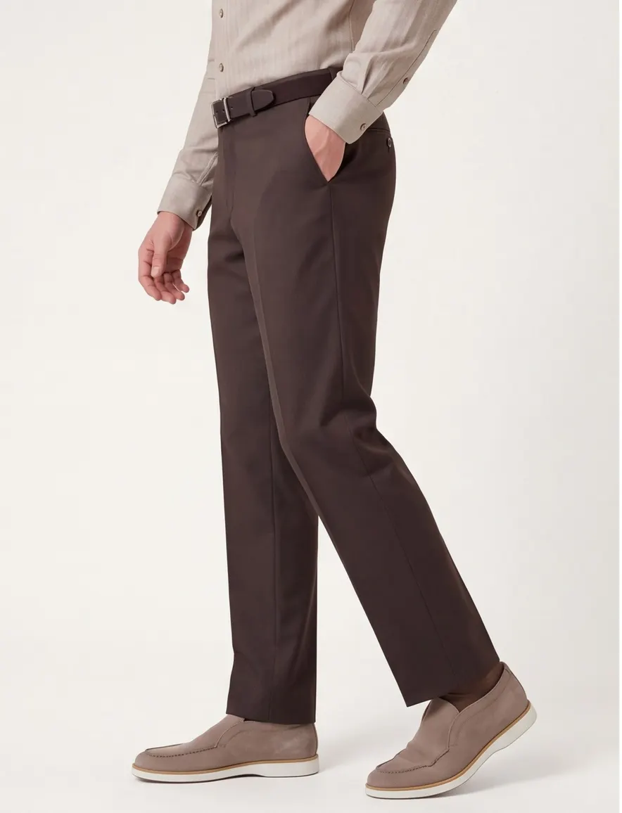 Mens broek donker bruin Madrid U