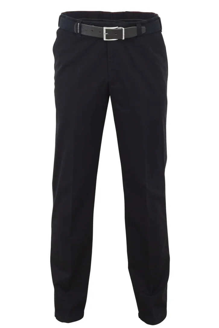 M.E.N.S. pantalon navy flatfront Madrid-U katoen