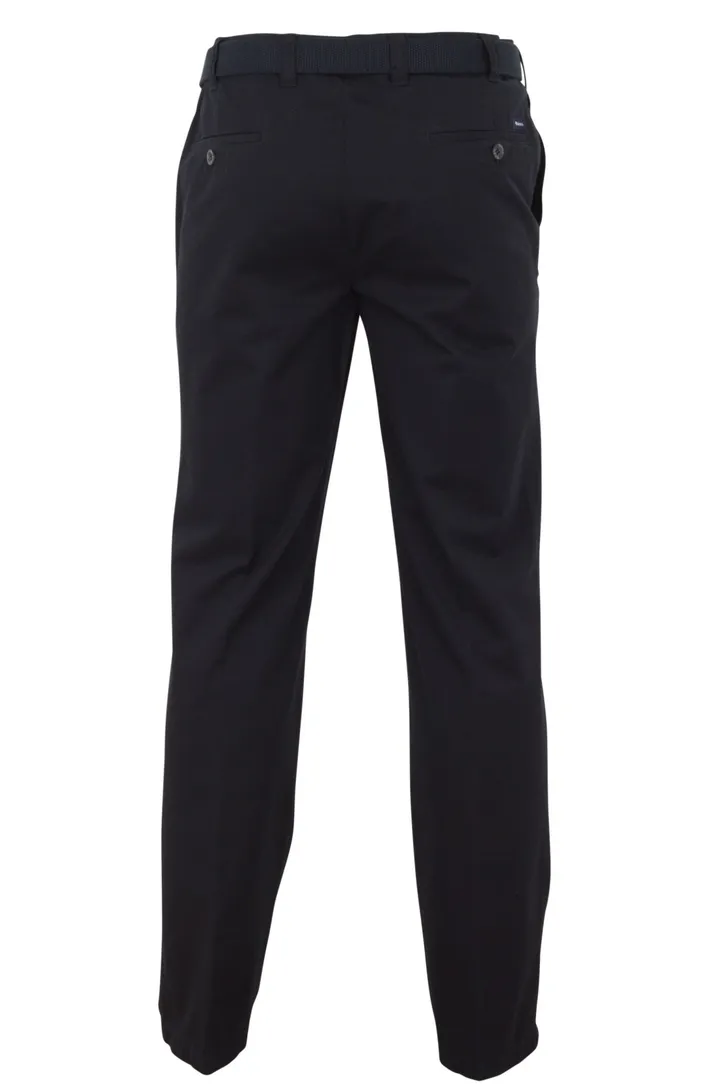 M.E.N.S. pantalon navy flatfront Madrid-U katoen