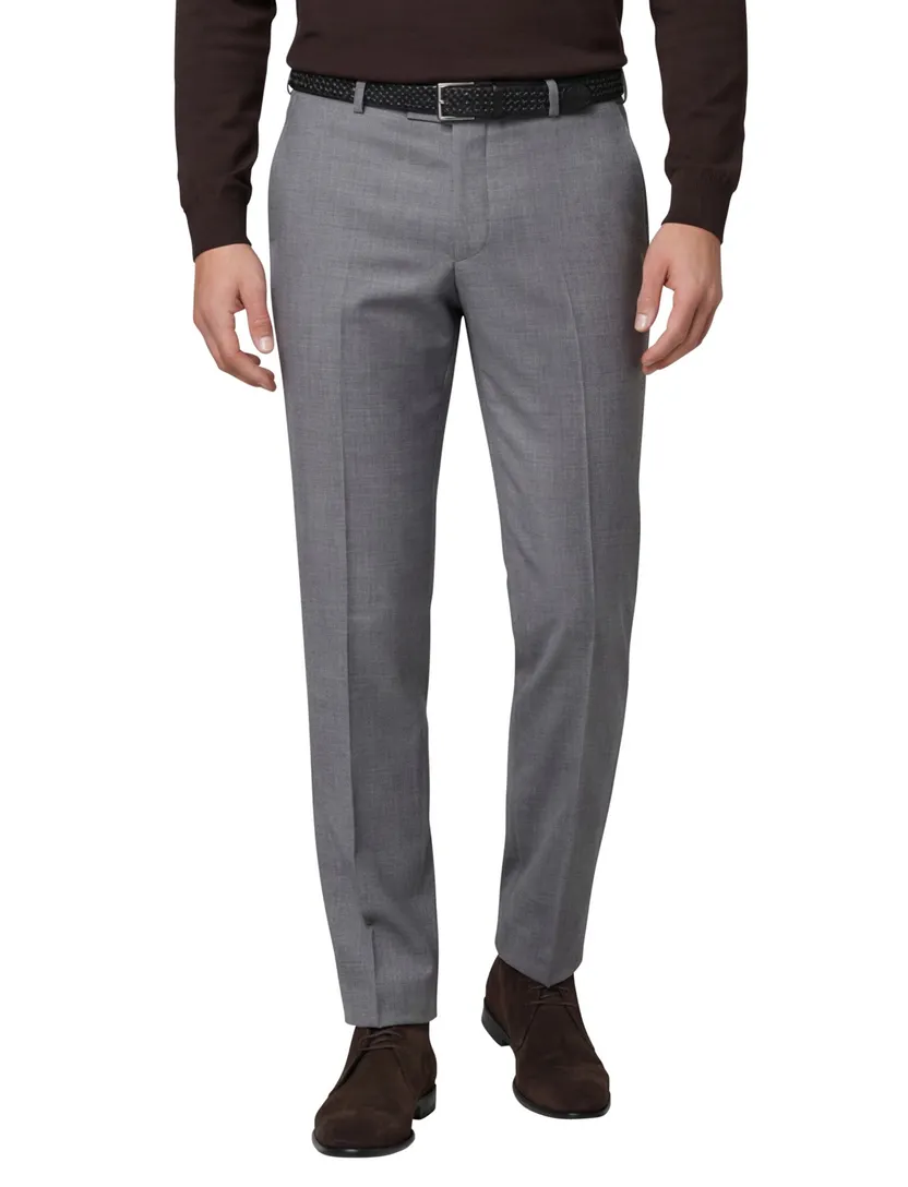 M.E.N.S. pantalon Madrid lichtgrijs wol