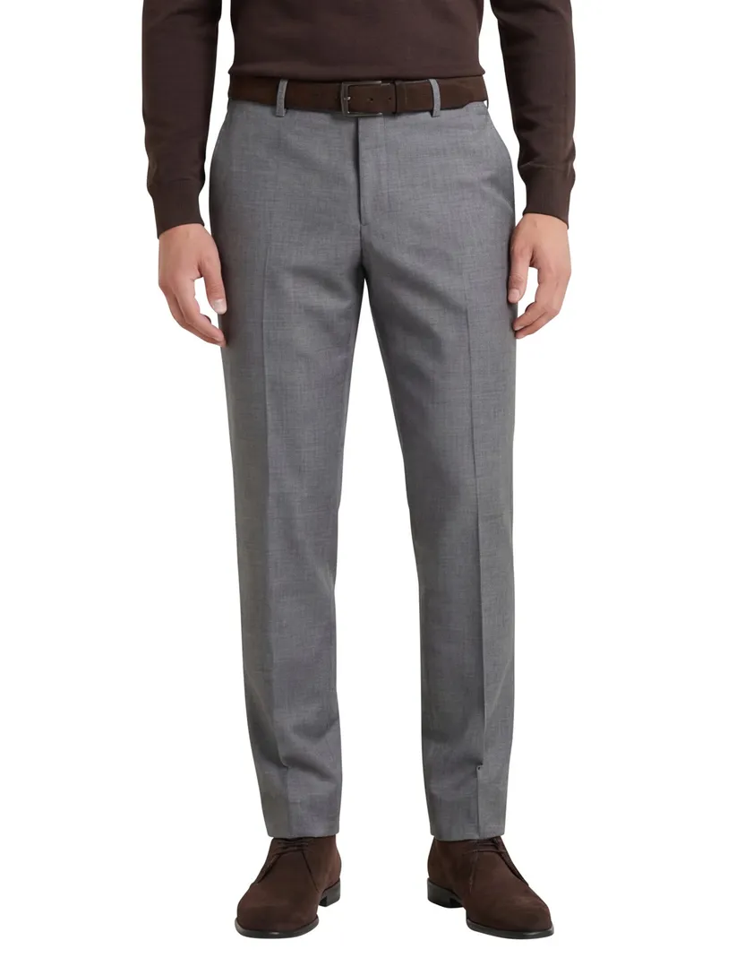 M.E.N.S. pantalon Madrid U wol lichtgrijs