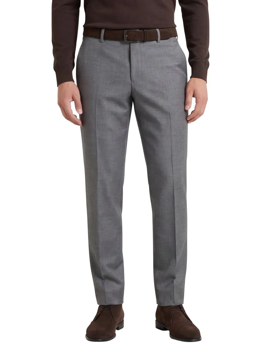 M.E.N.S. pantalon Madrid U wol lichtgrijs