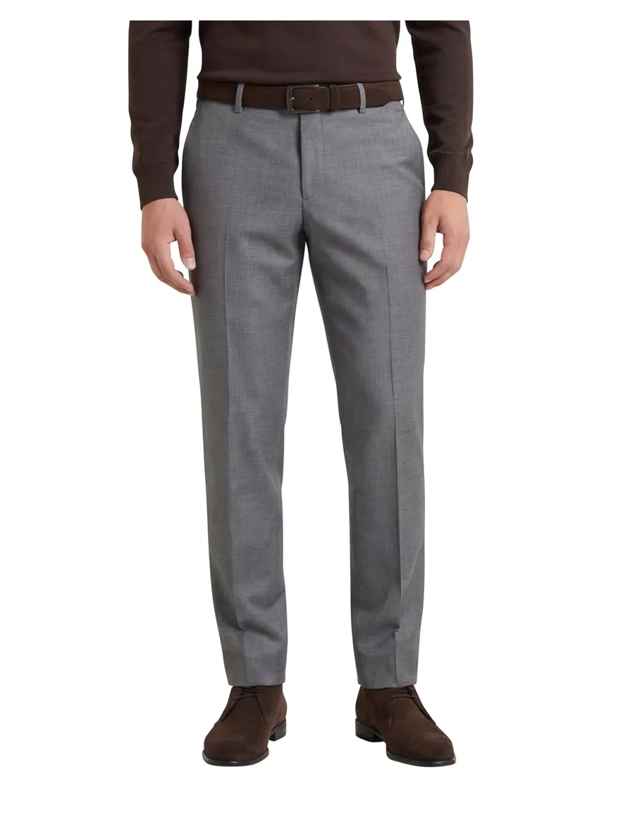 M.E.N.S. pantalon Madrid U wol lichtgrijs