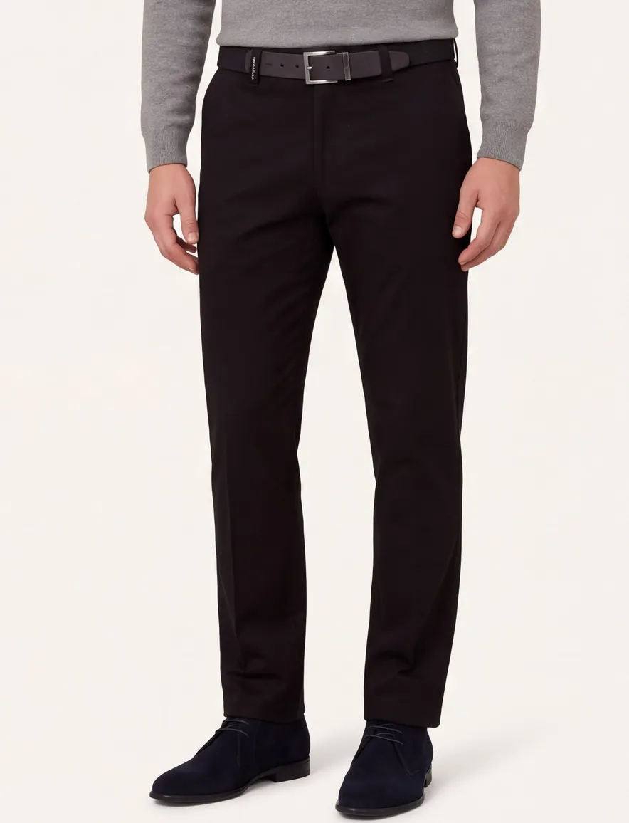 M.E.N.S. pantalon katoen zwart model Madrid