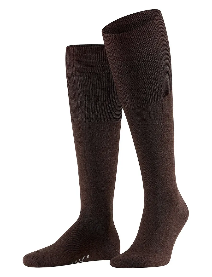 Falke Airport kniekousen bruin