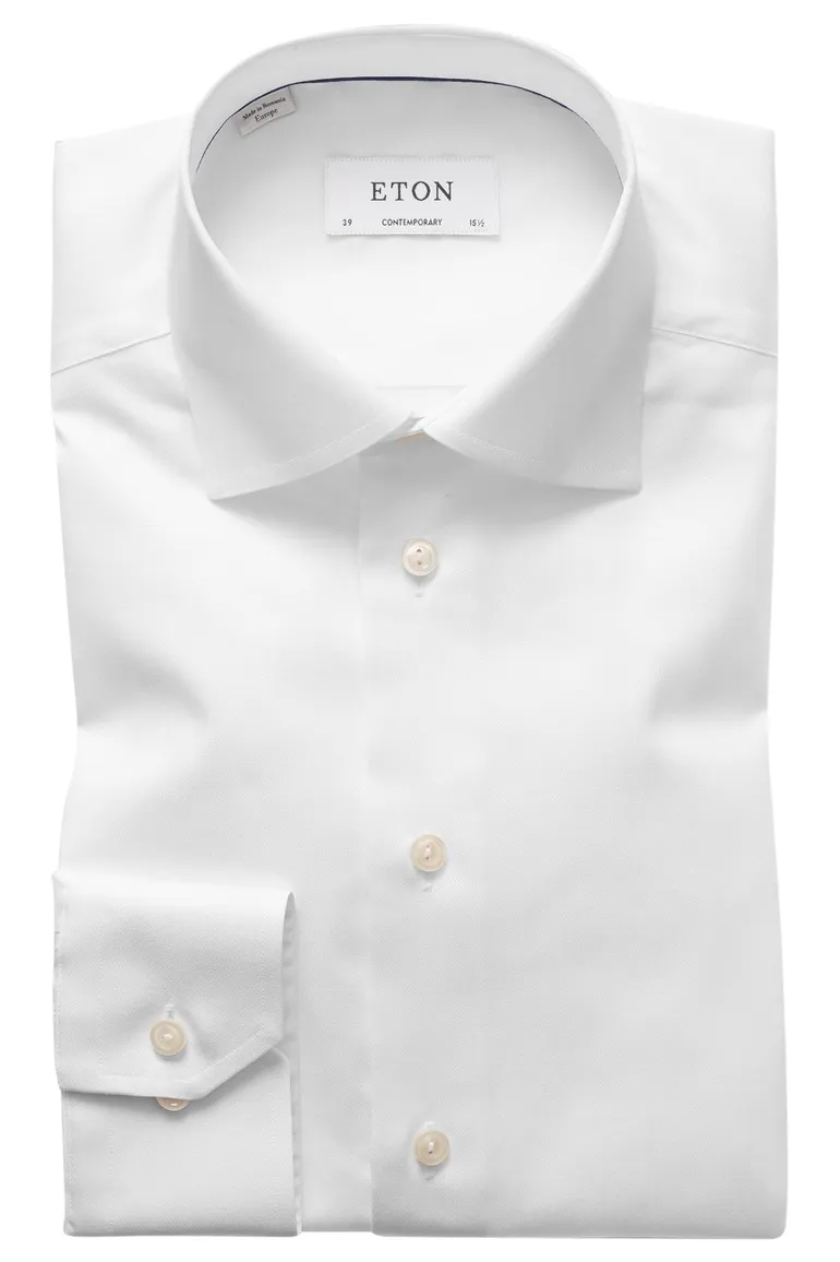 Eton Contemporary Fit overhemd wit twill