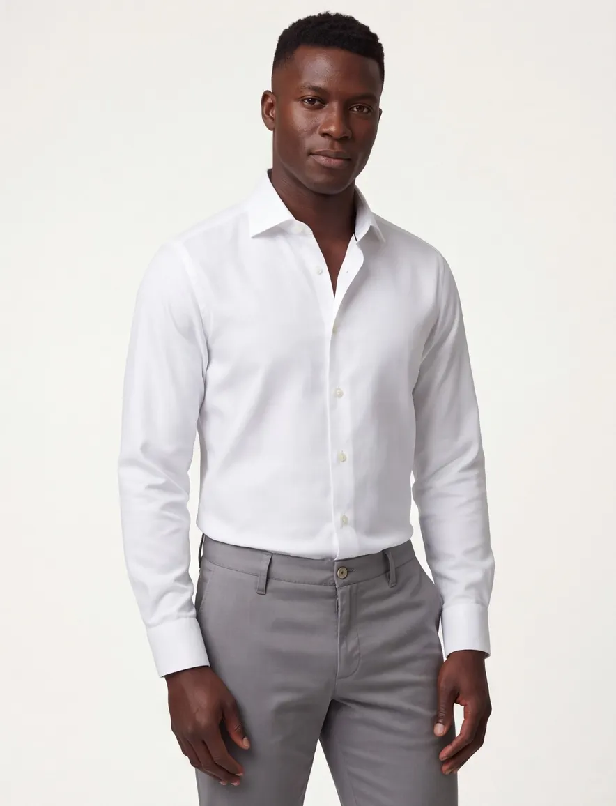 Eton Contemporary Fit overhemd wit twill