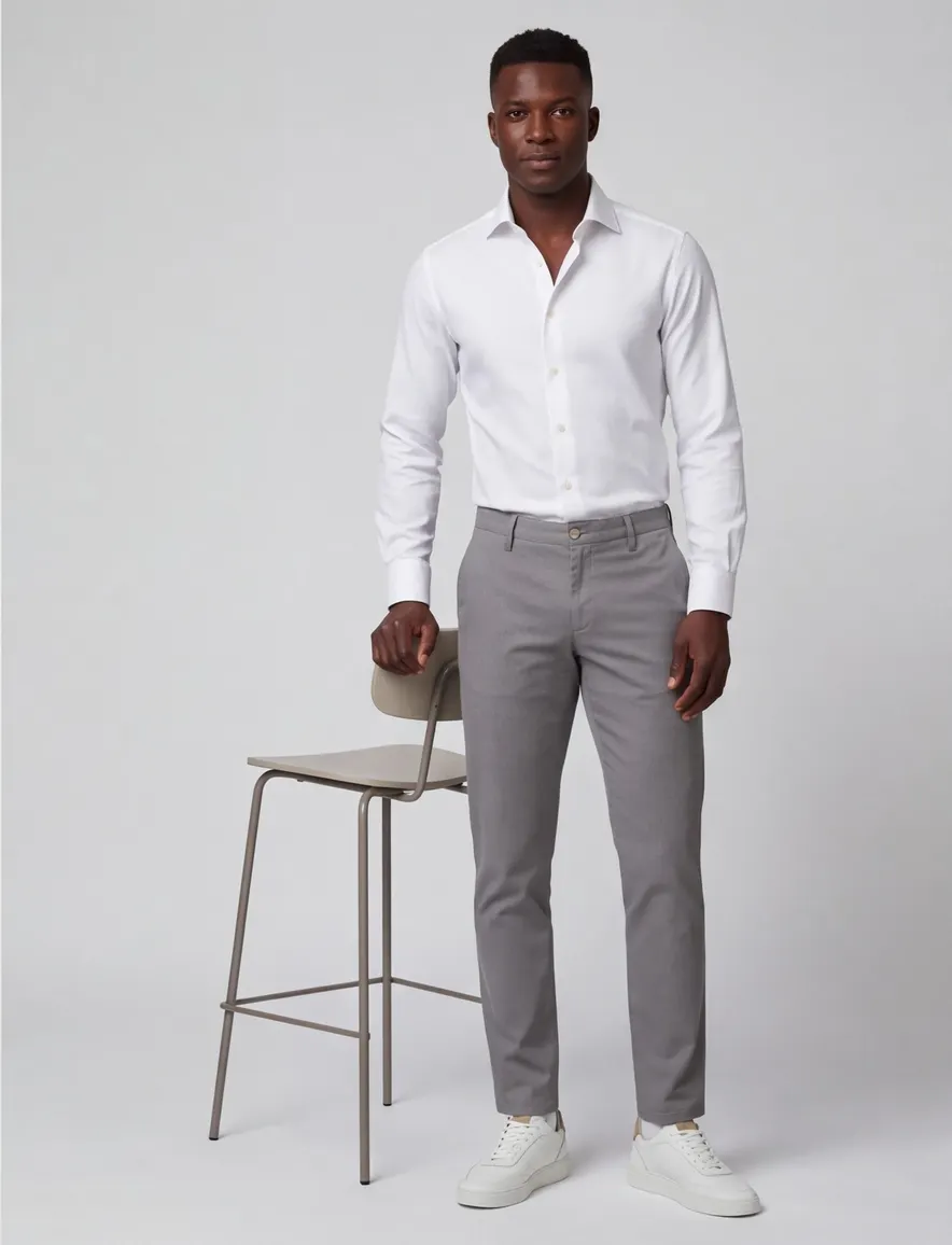 Eton Contemporary Fit overhemd wit twill