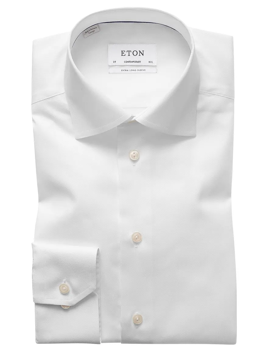 Eton overhemd mouwlengte 7 wit twill