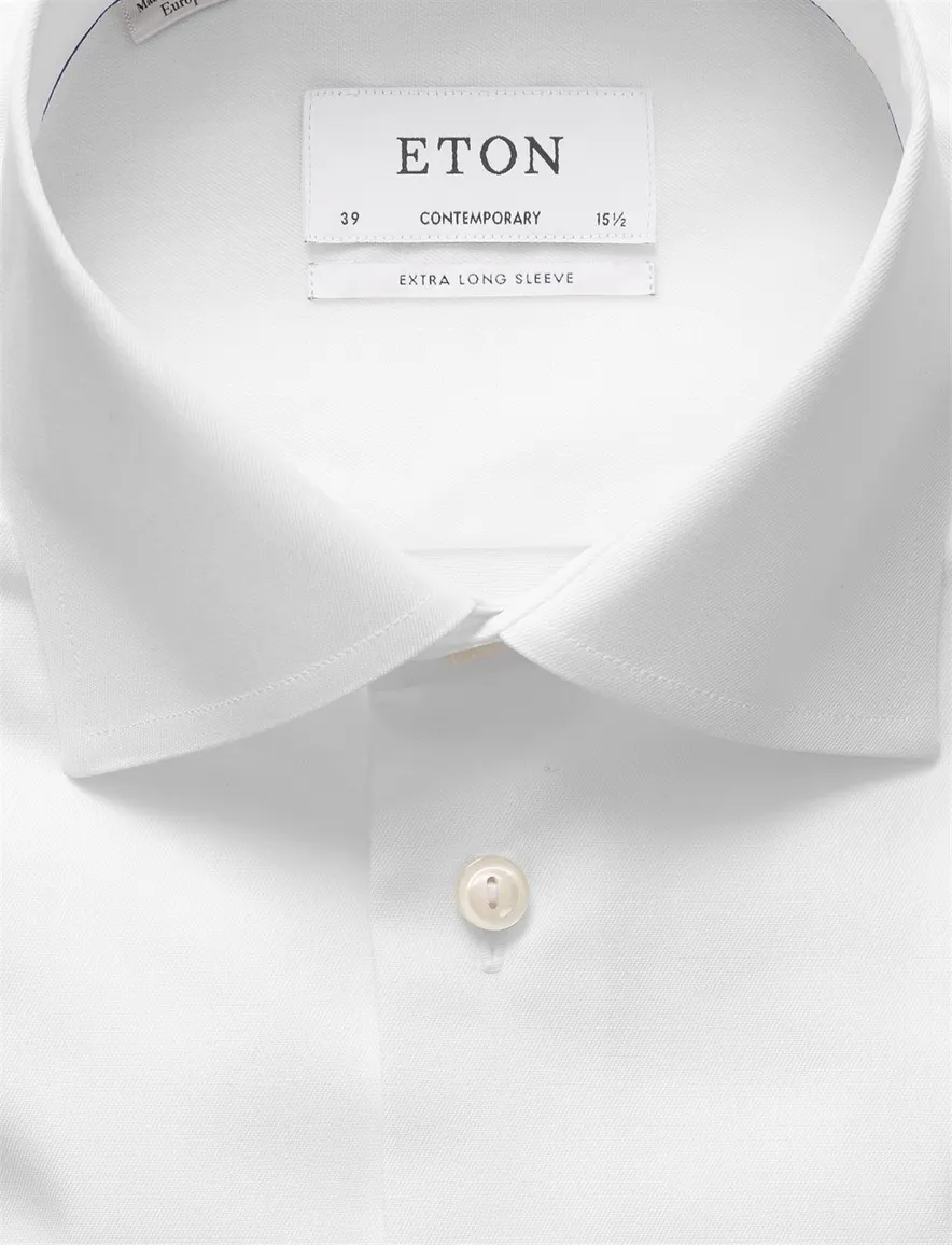 Eton overhemd mouwlengte 7 wit twill