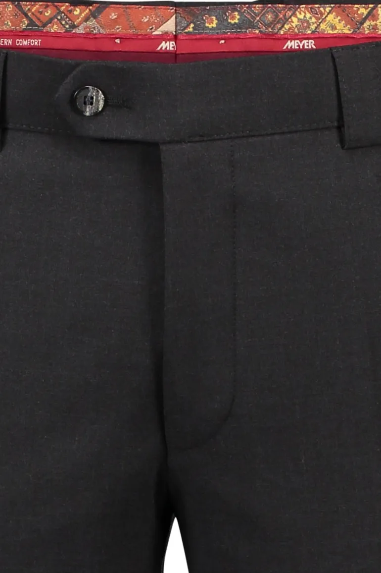 Meyer broek Roma wol stretch antraciet