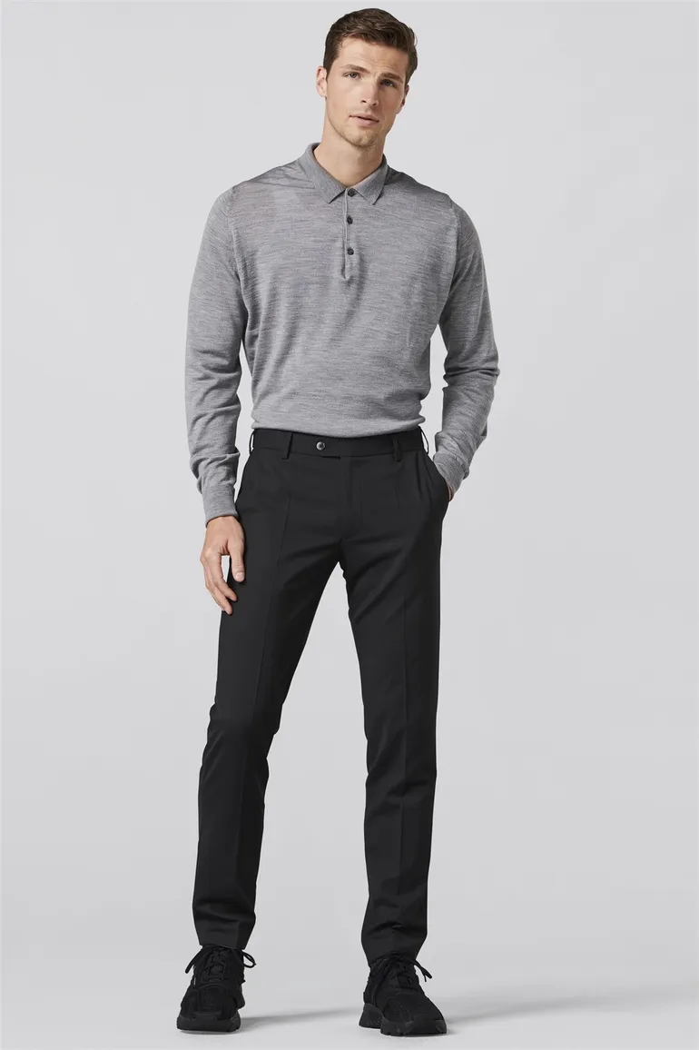 Meyer broek Roma wol stretch zwart