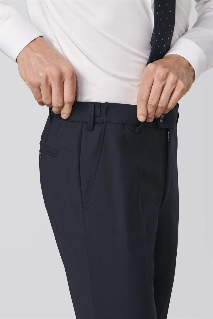 Meyer broek Roma marineblauw wol