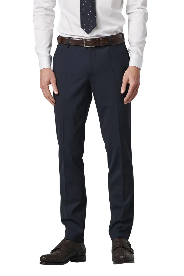 Meyer broek Roma wol stretch donker blauw