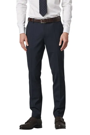 Meyer Meyer broek Roma wol stretch donkerblauw