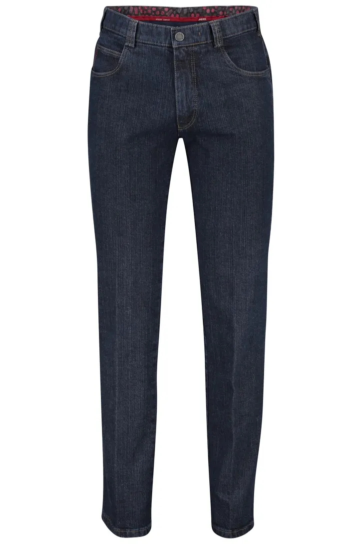 Meyer jeans Diego donkerblauw stretch