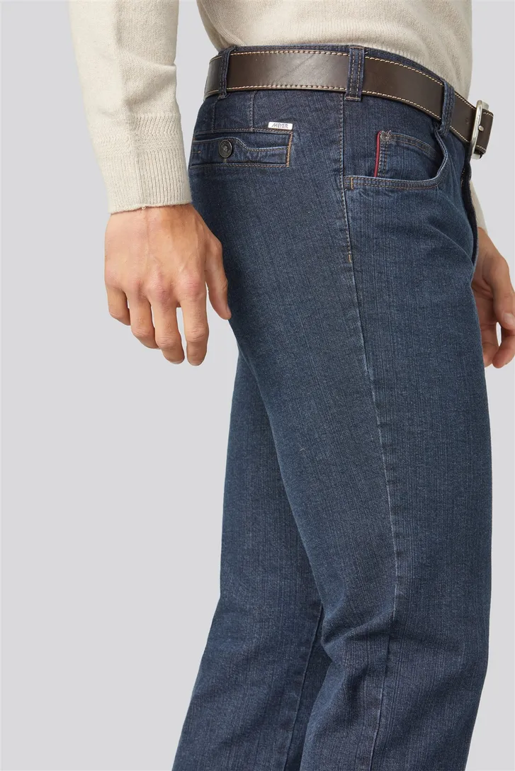 Meyer jeans Diego donkerblauw stretch
