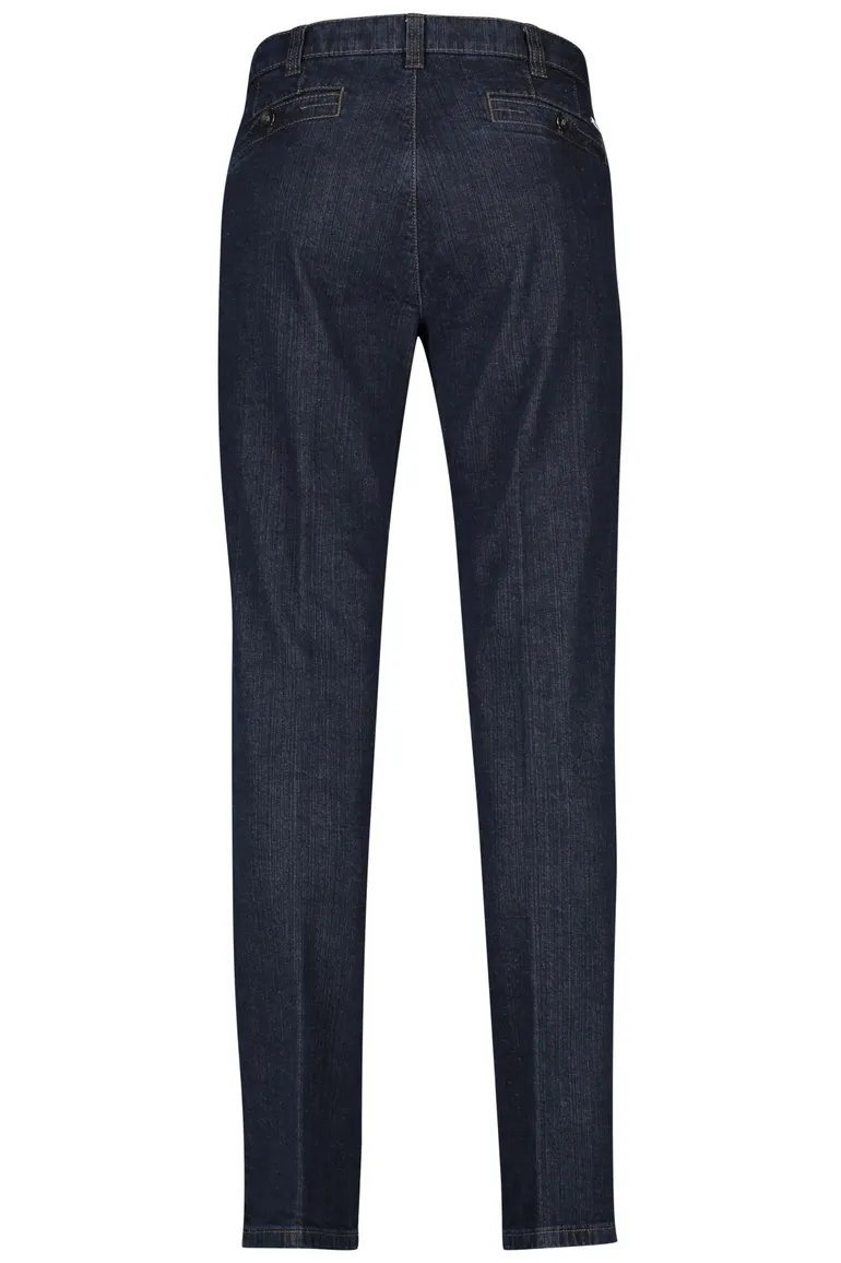 Meyer broek jeans Diego stretch swingpocket donkerblauw