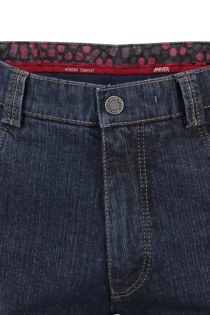 Meyer jeans Diego donkerblauw stretch