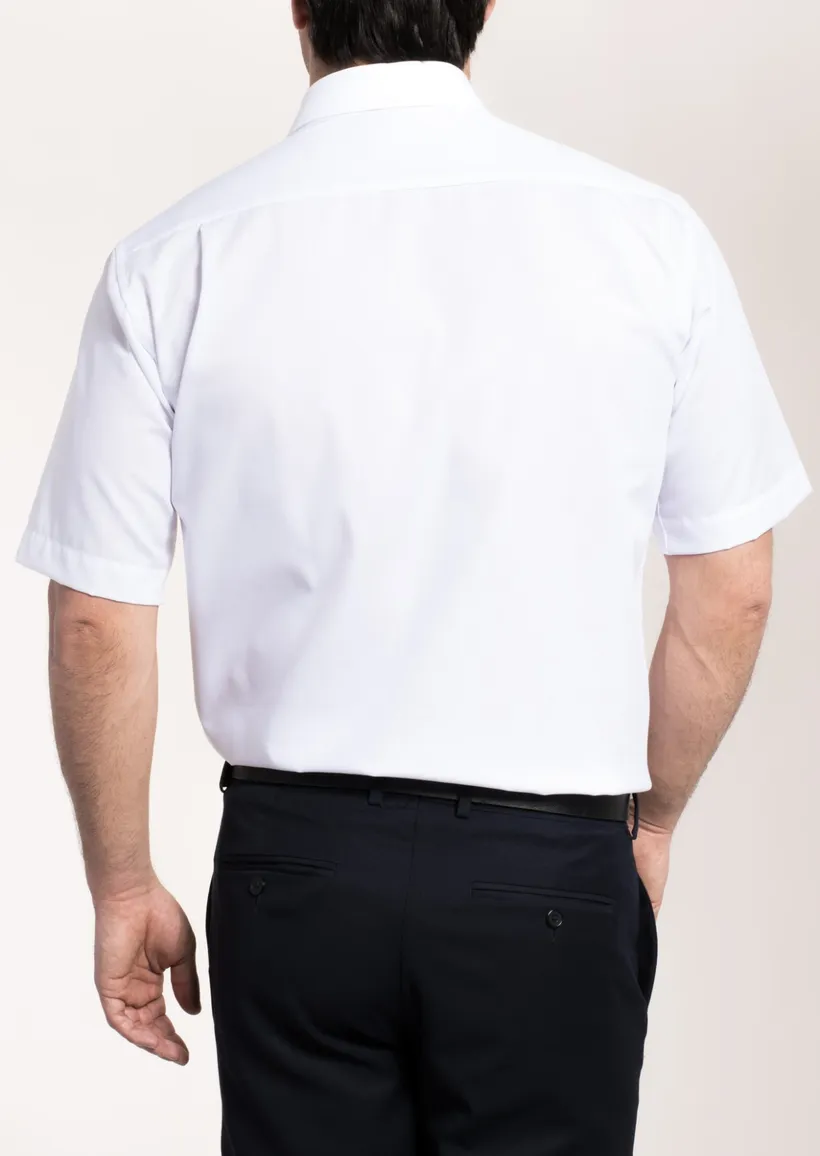 Eterna zakelijk shirt korte mouw wit wijde pasvorm