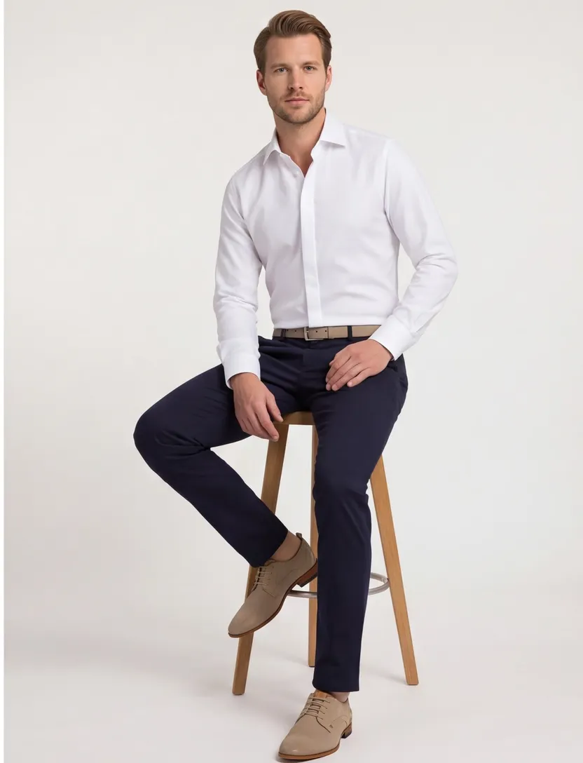 Olymp smoking overhemd modern fit wit
