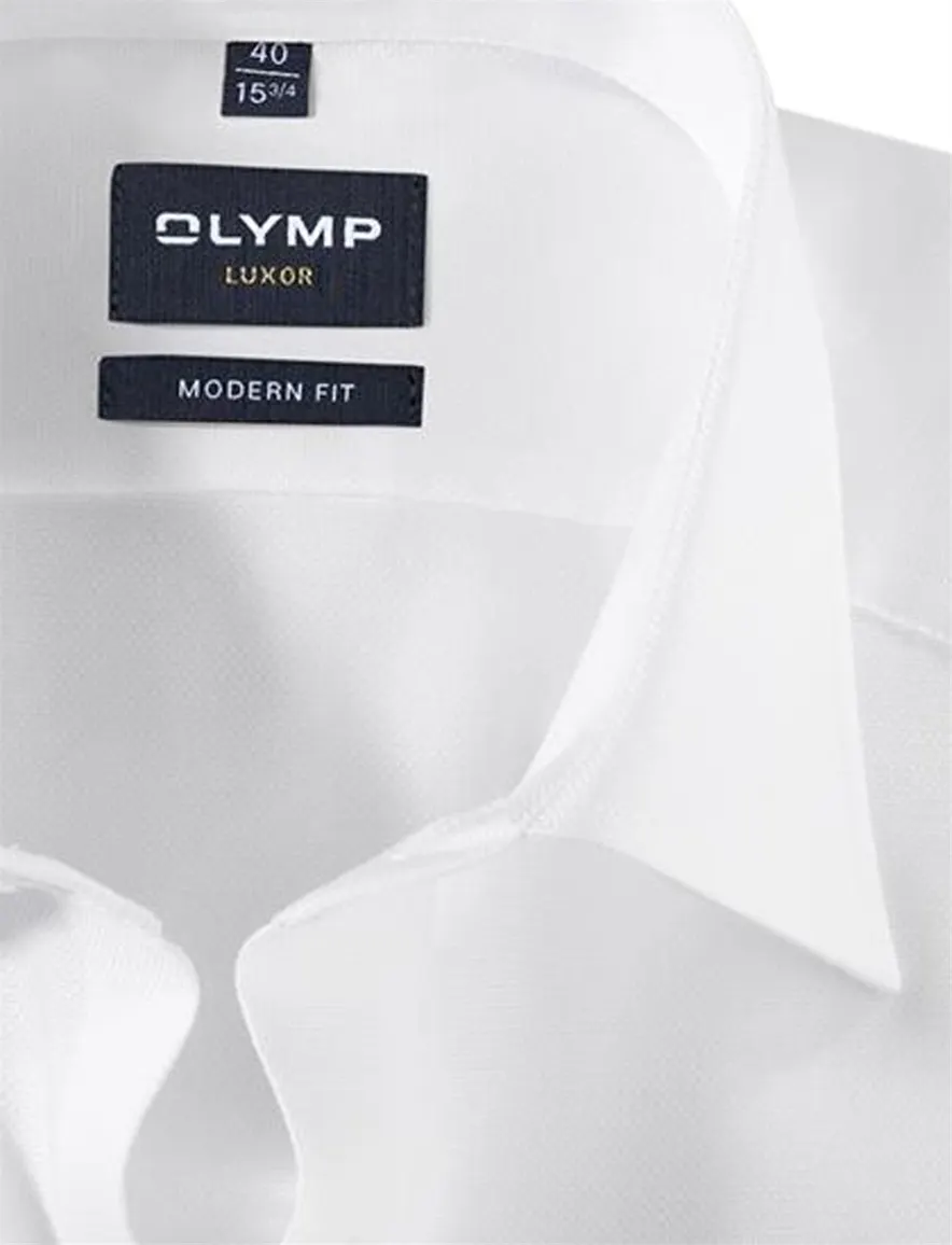 Olymp wit overhemd dress Mdern Fit structuur strijkvrij