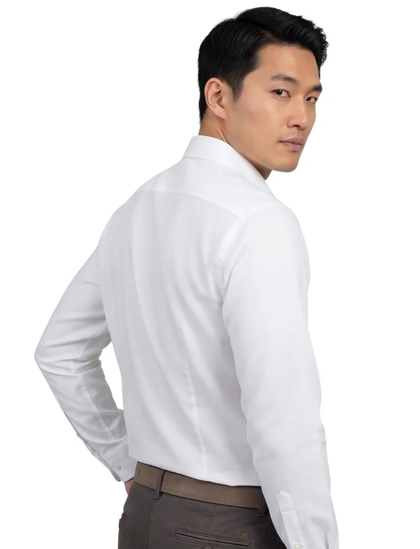 Olymp overhemd Modern Fit wit structuur