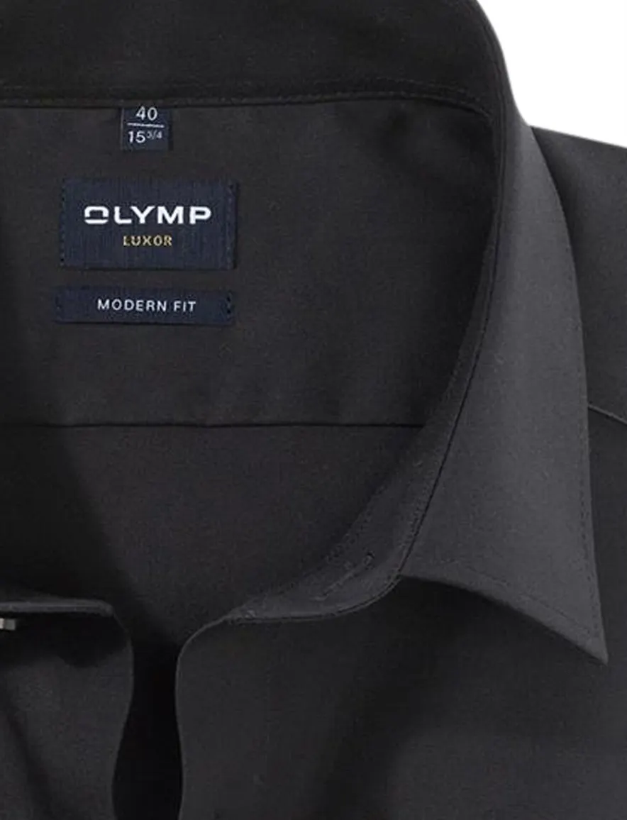 Olymp zwart overhemd strijkvrij Modern Fit