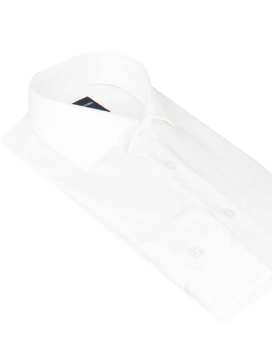 Overhemd Profuomo slim fit wit strijkvrij