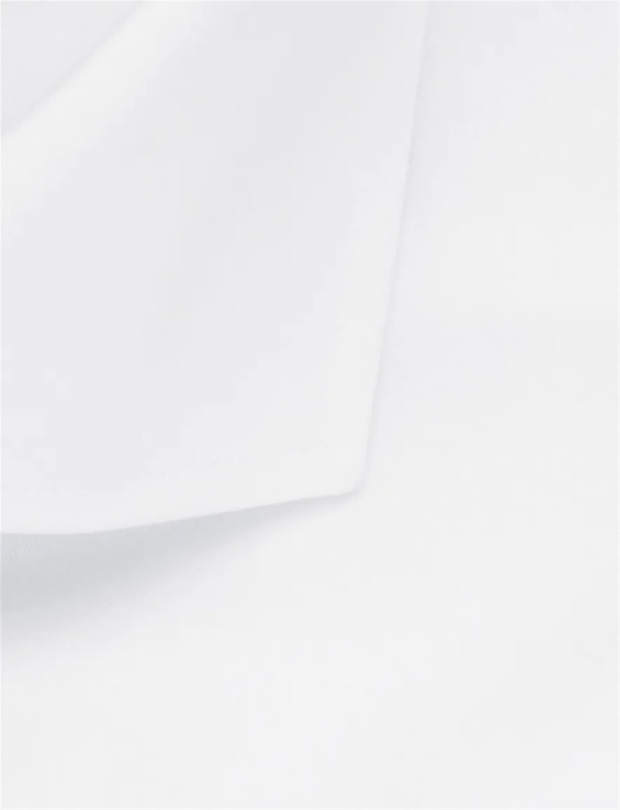 Profuomo overhemd mouwlengte 7 Originale slim fit wit effen katoen