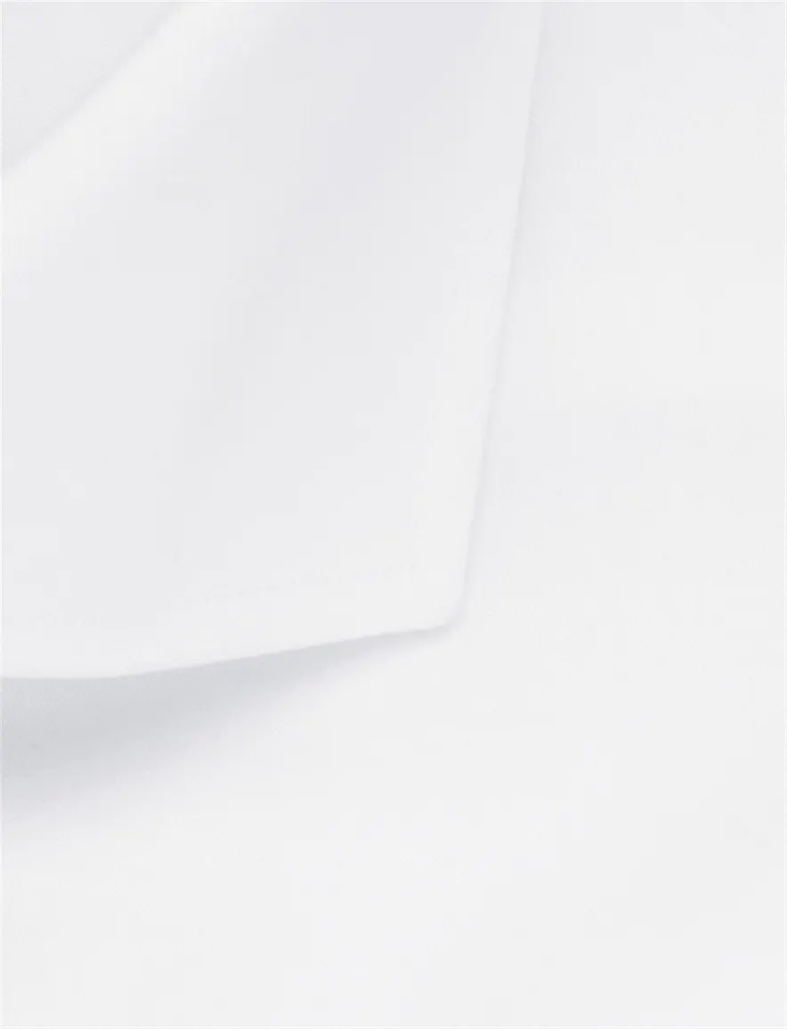 Profuomo overhemd mouwlengte 7 Originale slim fit wit effen katoen