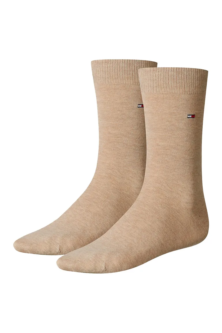Tommy Hilfiger sokken beige gemêleerd katoen