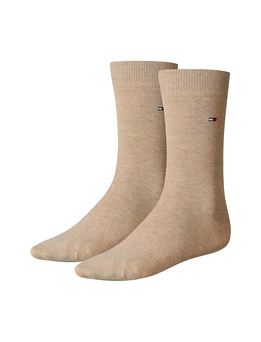 Tommy Hilfiger sokken beige gemêleerd katoen