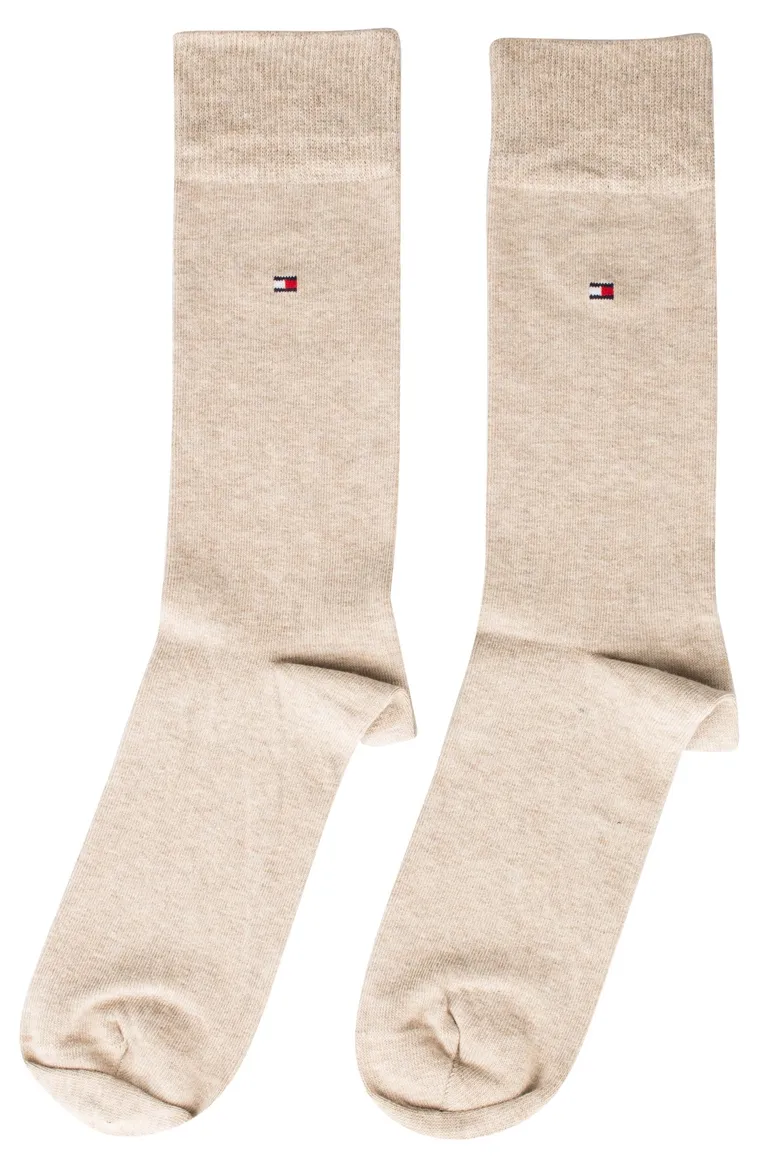 Tommy Hilfiger sokken beige gemêleerd katoen