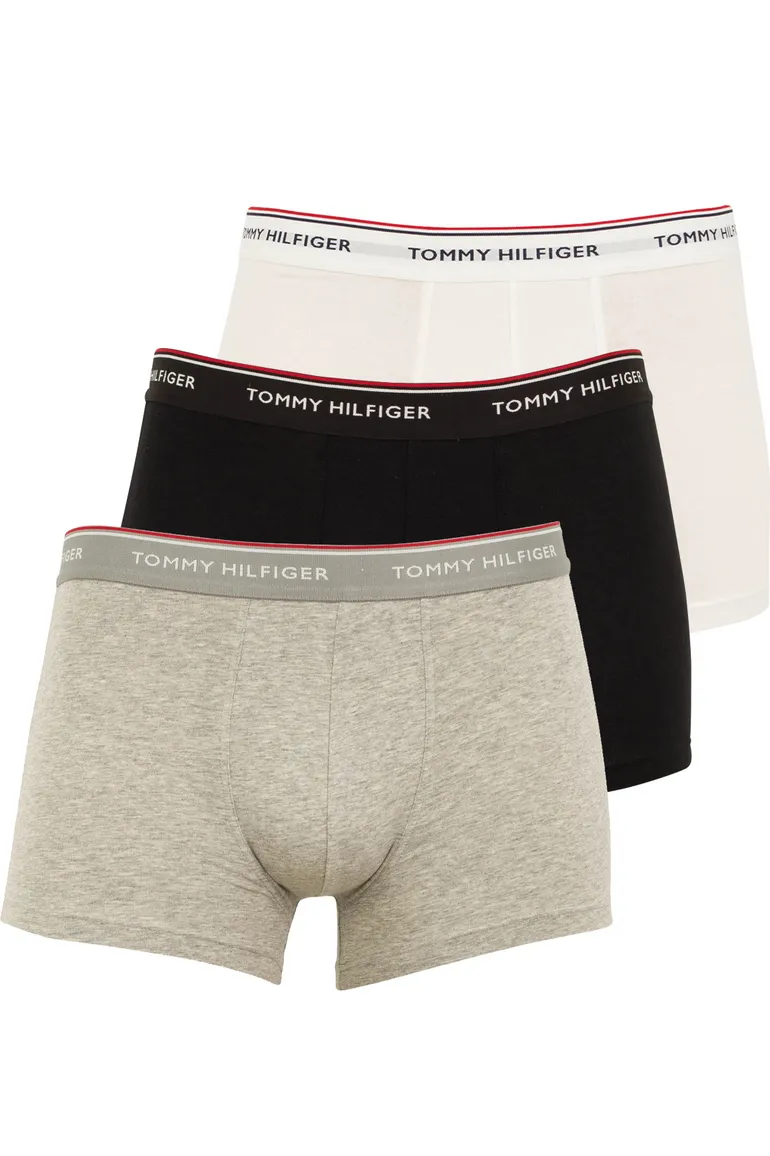 Tommy Hilfiger boxershort zwart wit en grijs katoen