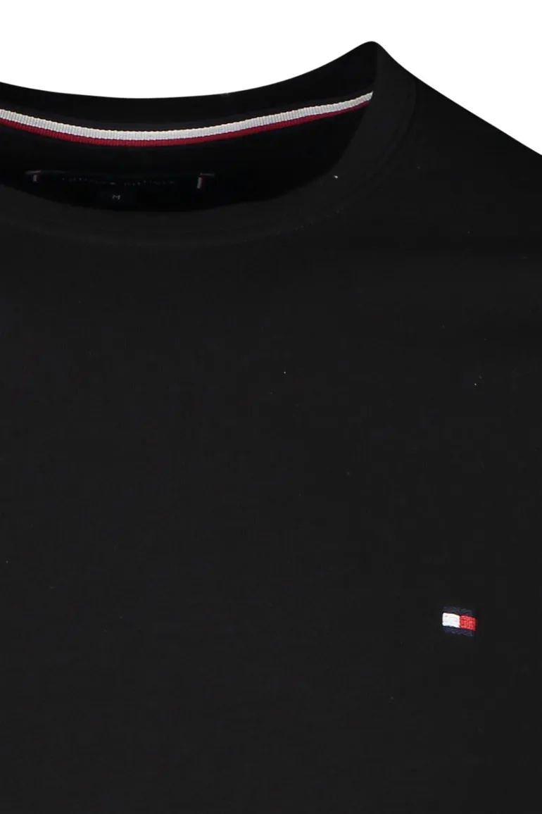Tommy Hilfiger t-shirt extra slim fit zwart effen