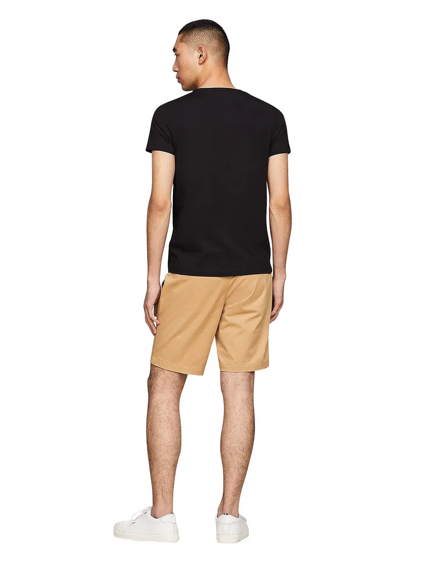 Tommy Hilfiger t-shirt extra slim fit zwart effen ronde hals