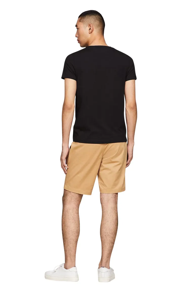 Tommy Hilfiger t-shirt extra slim fit zwart effen