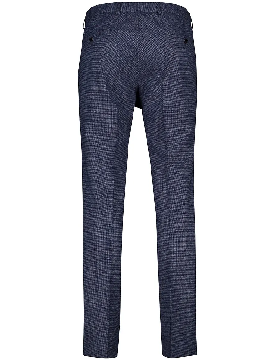 Club of Gents pantalon mix en match donkerblauw gemêleerd wol slim fit