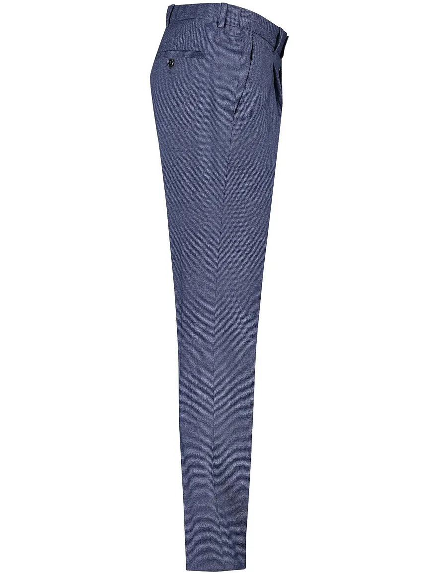 Club of Gents pantalon mix en match donkerblauw gemêleerd wol slim fit