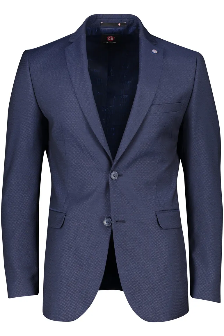 Club of Gents colbert mix & match blauw effen wol slim fit