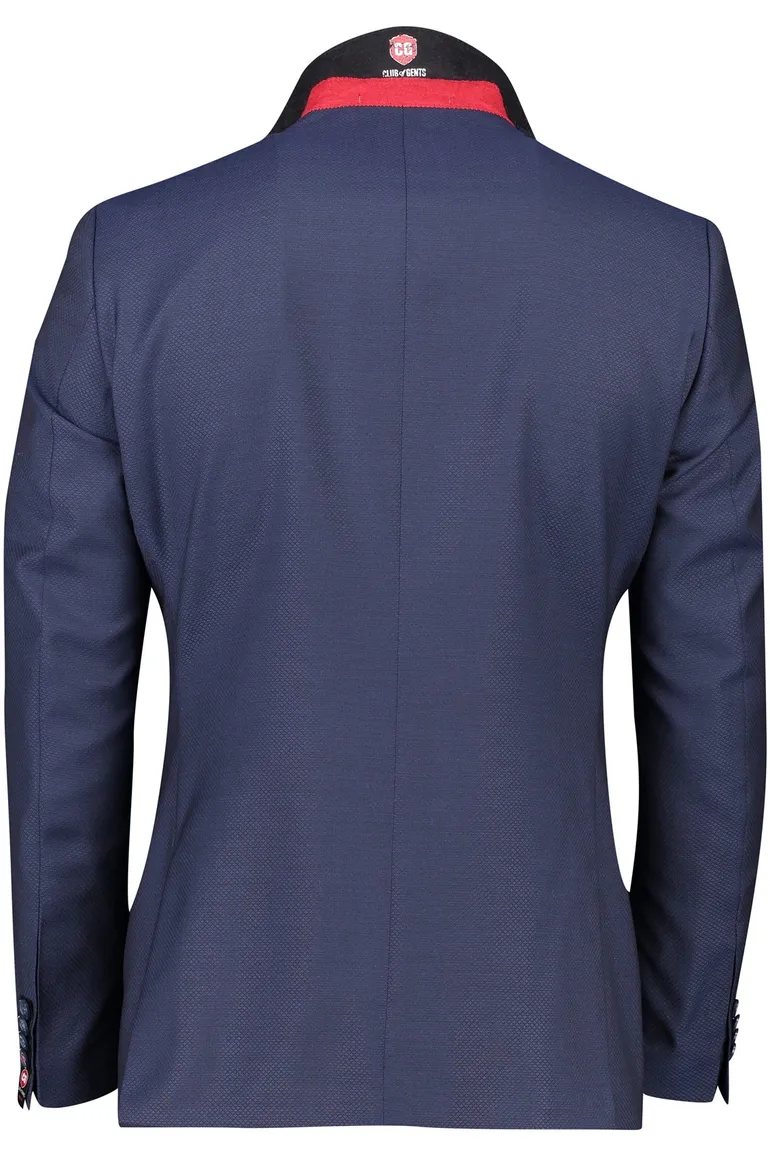 Club of Gents colbert mix & match blauw effen wol slim fit