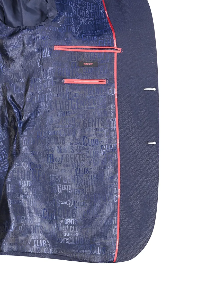 Club of Gents colbert mix & match blauw effen wol slim fit