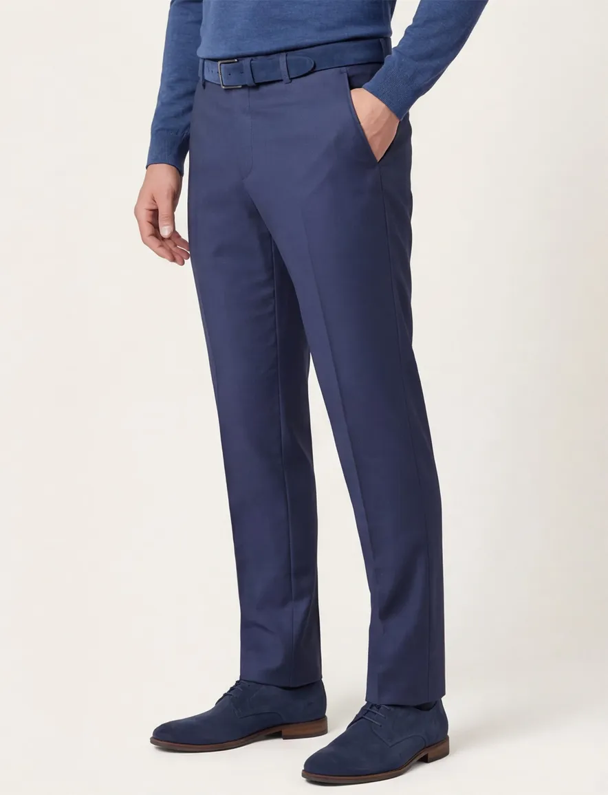 Club of Gents pantalon mix en match donkerblauw effen slim fit
