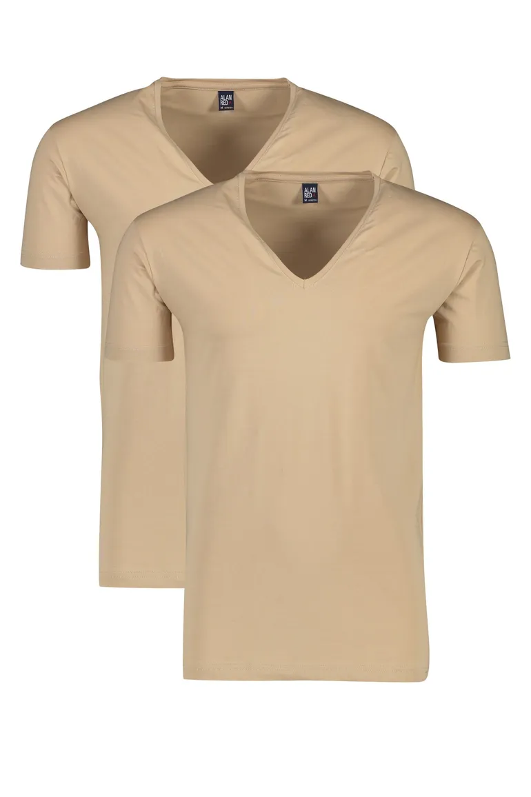Beige t-shirt 2-pack Alan Red invisible