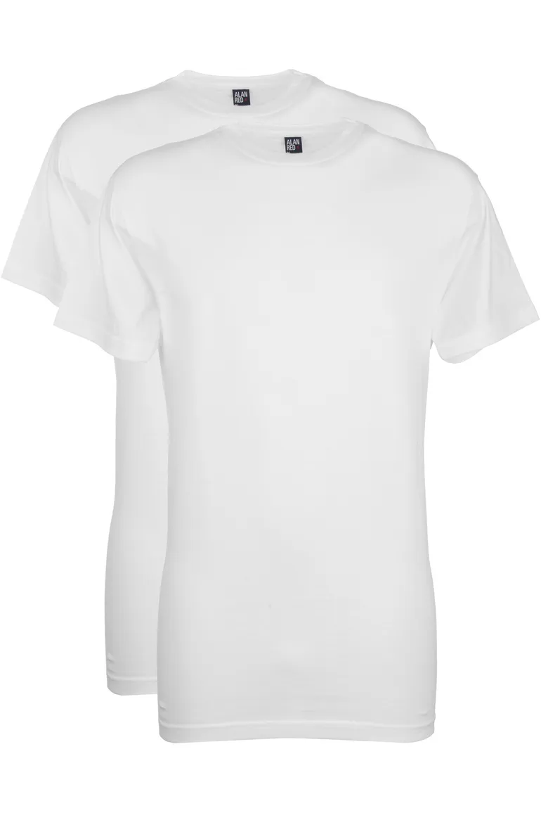 t-shirt Alan Red effen katoen wit