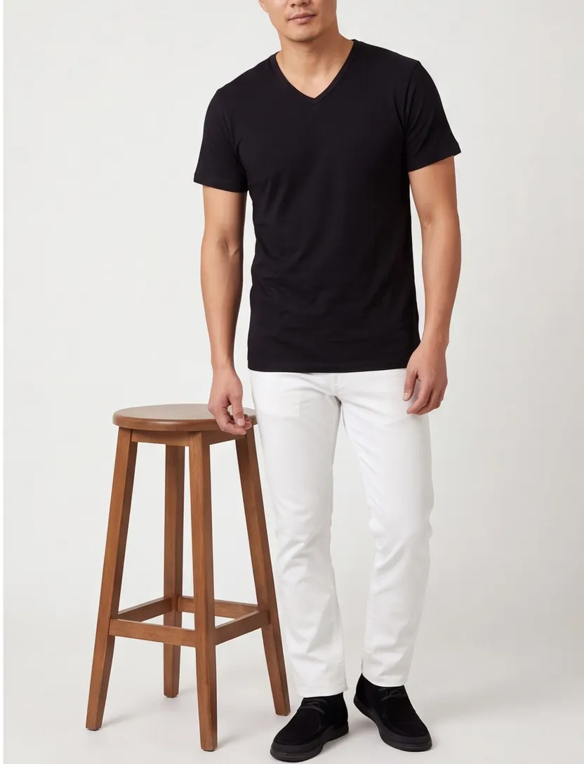 Alan Red t-shirt zwart 2 pack