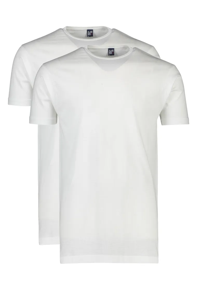 t-shirt Alan Red effen katoen wit